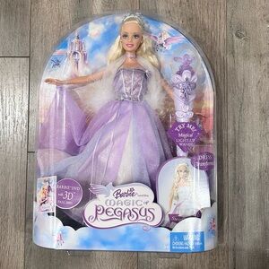 RARE 2005 Barbie Magic of Pegasus Doll in Lavender Gown Mattel
